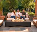 56" Propane Fire Pit Table, Rectangular Outdoor Gas Fire Pit