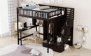 Loft Bed With Bookshelf, Drawers, Desk, And Wardrobe by HouseOfZazla