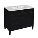 Bathroom Vanity With Top Sink, 2 Drawers And Tip Out Drawer by HouseOfZazla