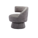 360 Degree Swivel Cuddle Barrel Accent Chairs, Round Armchairs with Wide Upholstered, Fluffy Fabric Chair for Living Room, Bedroom, Office, Waiting Rooms