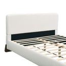 Elegant Boucle Upholstered Bed With Solid Wood Legs by HouseOfZazla