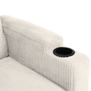 Sleeper Sofa Loveseat Sofa With Full Size Mattress, 2 USB Ports, 2 Cup Holders, 2 Side Pockets And Phone Holder by HouseOfZazla