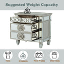 Varian - Mirrored Nightstand - Silver by HouseOfZazla