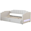 Extendable Daybed With LED Light And 2 Storage Drawers by HouseOfZazla