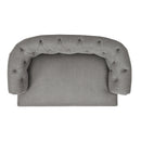 Kiki 36.5' Chesterfield Dog Sofa Bed, Medium, Uptown Gray Stain Resistant High Performance Polyester