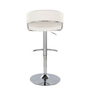 Jie - Contemporary Adjustable Barstool With Swivel & Rounded T Footrest (Set of 2)