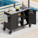 K&K 55.5" Outdoor Kitchen Island with Sink by HouseOfZazla
