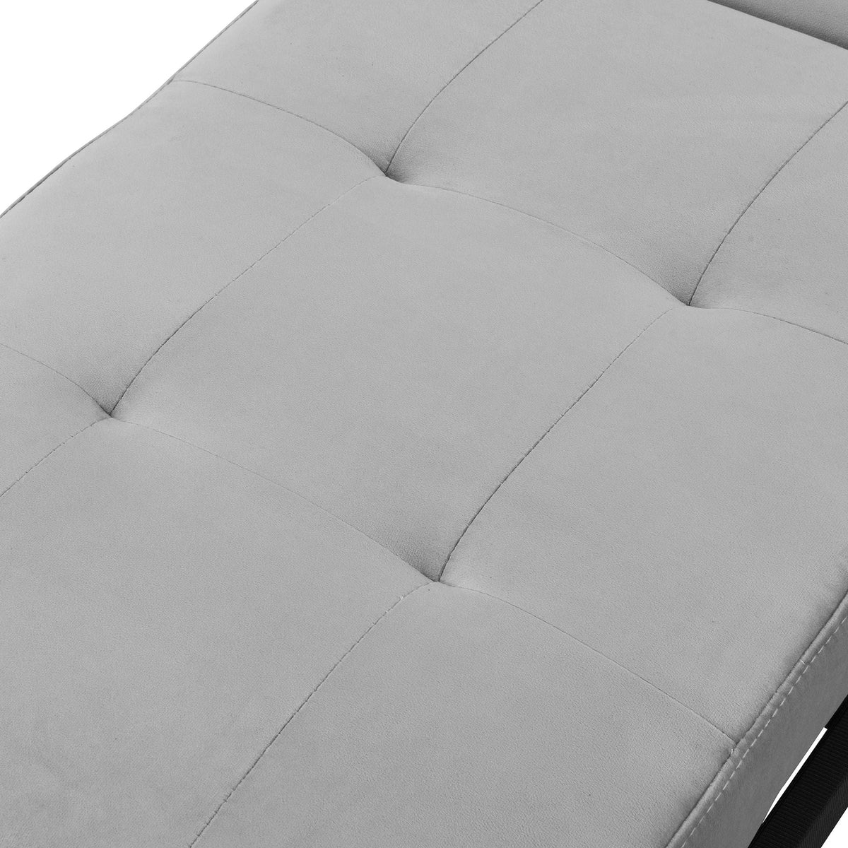 Folding Ottoman Sofa Bed - Gray Fabric, photo 5 of 19