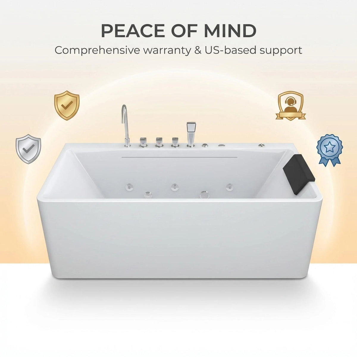67-Inch Single-Person Luxury Whirlpool Bathtub, photo 6 of 10