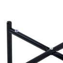 2-layer End Table with Whole Marble Tabletop, Round Coffee Table with Black Metal Frame for Bedroom Living Room Office (black, 1 piece)