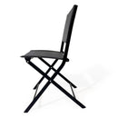 3 Piece Patio Bistro Set, Patio Set Of Foldable Patio Table And Chairs, Outdoor Patio Furniture Sets - Black by HouseOfZazla