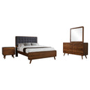 Robyn 4-piece Eastern King Bedroom Set Dark Walnut