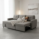 Convertible L Shaped Sectional Sleeper Sofa Bed, Saving Pull Out Couch by HouseOfZazla