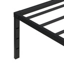 Heavy Duty Queen Size Bed Frame With Quiet Support - Black by HouseOfZazla