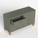 6-Drawer Double Dresser in Olive by HouseOfZazla