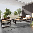 Aluminum Frame Large 4-Piece Outdoor Patio Furniture Set for 5 Person by HouseOfZazla