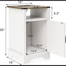 Farmhouse Nightstand With Charging Station & Storage by HouseOfZazla