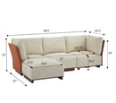 Velora 94.5 in. 4-Piece L Shaped Boucle Modular Sofa