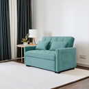 3 In 1 Convertible Sleeper Sofa Bed, Modern Fabric Loveseat Futon Sofa Couch With Pullout Bed, Small Love Seat Lounge Sofa With Reclining Backrest, Furniture For Living Room by HouseOfZazla