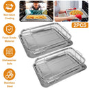 2Pcs Air Fryer Basket Tray 15.35x11.61in Stainless Steel Rustproof Non-Stick Oven Pan and Tray For Bake Grill Crispy Food Dishwasher Safe