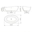 Freestanding Solid Surface Soaking Bathtub For Bathroom by HouseOfZazla