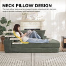 Semi Circular 2 In 1 Sofa Bed With Neck Pillow by HouseOfZazla