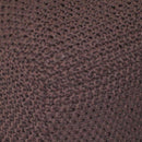 Semi Rounded Pouf Cable Knitted Perfect Seating