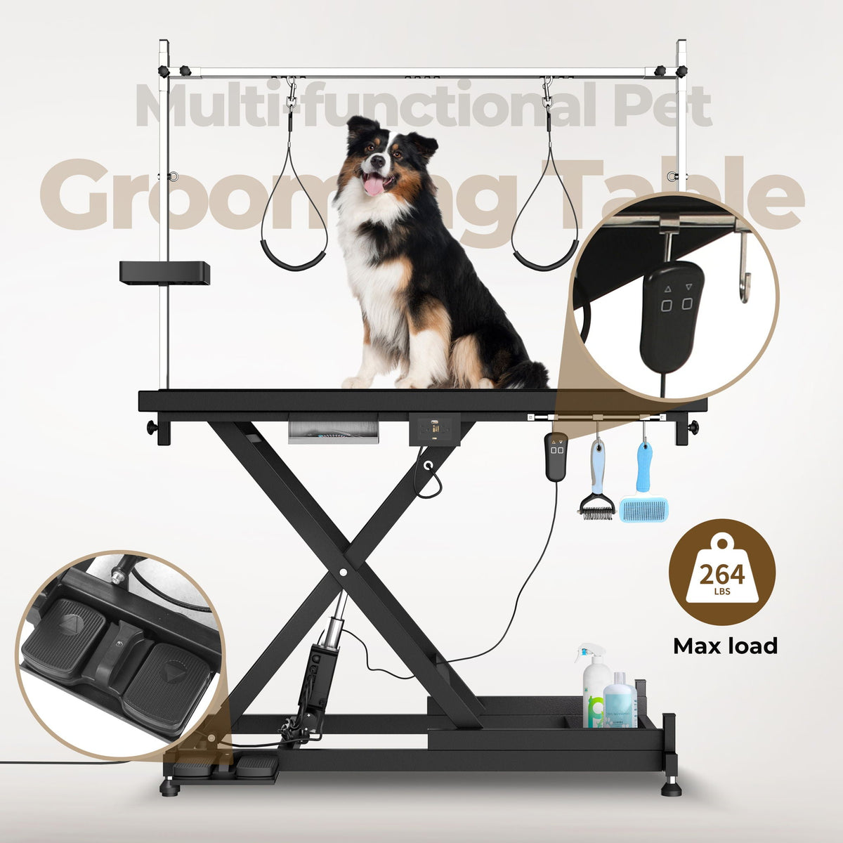 Super Deluxe Electric Pet Grooming Table, Height Adjustable, photo 4 of 19