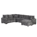 Sectional Sofa Pull-Out Sofa Bed Sleeper With A Storage Ottoman, Three Pillows And Charging Devices For Living Room by HouseOfZazla