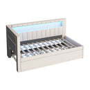 Upholstered Platform Bed With USB Ports And LED Belt by HouseOfZazla