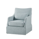 Traditional Design London Skirted Swivel Chair by Unique Piece Furniture