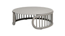 Harper - Indoor/Outdoor Modern Round Coffee Table - Geige Taupe Aluminum by HouseOfZazla