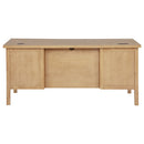 Vermes 66-inch 7-drawer Computer Desk with Power Outlet Light Ash
