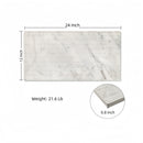 Snow Mountain Ol Textured Marble Tiles For Wall Decoration - White / Natural by HouseOfZazla