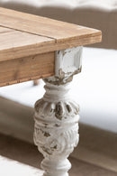 Rectangle Coffee Wooden Coffee Table, French Country Coffee Table - Brown / Antique White by HouseOfZazla