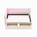 Upholstered Platform Bed With USB Ports And LED Belt by HouseOfZazla