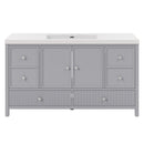 Bathroom Vanity With Separate Sink, Soft Close Doors And 4 Drawers