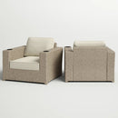 Outdoor Lounge Chairs With Cushions, Weather Resistant - Gray Mix