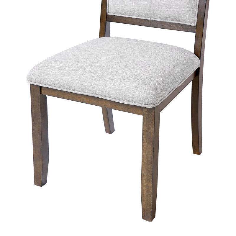 Farmhouse Dining Chairs Set of 4, Upholstered Dining Chairs with High Back, Modern Seating for Kitchen, Bedroom & Living Room(Beige+Brown)