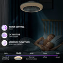 18 Inch Ceiling Fan with RGB Light and Remote Control by HouseOfZazla