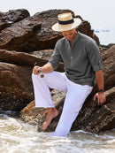 Half Button Long Sleeve Shirt