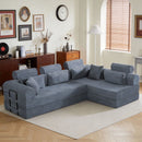 Modern L-Shape Modular Sectional Sofa, Compressed Design by HouseOfZazla