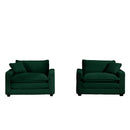 Modern Classic Fabric Single Chair Deep Seat Sofa With Pillow