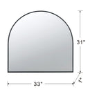 Arched Mirror With Metal Frame, Wall Mirror For Living Room Bedroom Entryway