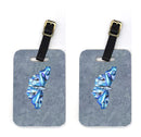 Butterfly on Gray Luggage Tag