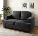Modern Loveseat, Comfortable 2 Seater Couch With Deep Seating, Loose Back Cushions, Wide Arms by HouseOfZazla