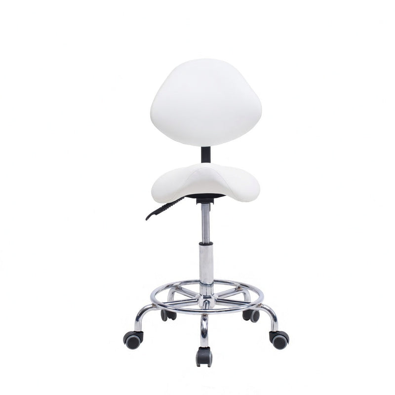 Saddle Stool Chair with Backrest - White, photo 9 of 10