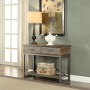 Lazarus - Server - Weathered Oak & Antique Silver by Unique Piece Furniture