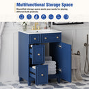 Transitional Style Bathroom Vanity Cabinet With Ceramic Sink by HouseOfZazla