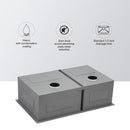 Modern Double Bowl Undermount Sink Design With 10" Deep Basins by HouseOfZazla